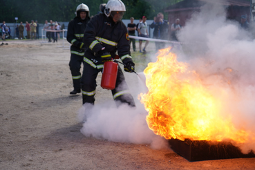 Соревнования добровольных пожарных в Подпорожье